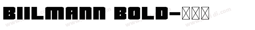 Biilmann Bold字体转换